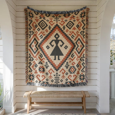 Turkish Kilim Woven Blanket