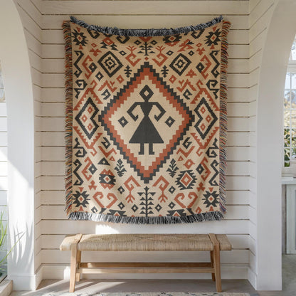 Turkish Kilim Woven Blanket