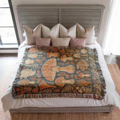 Mushroom Woven Blanket