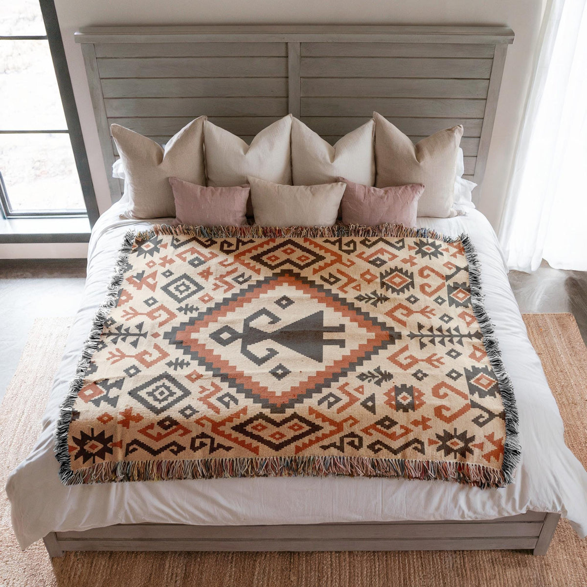Turkish Kilim Woven Blanket
