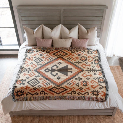 Turkish Kilim Woven Blanket