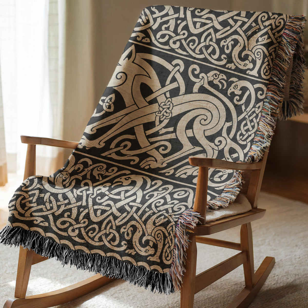 Fenrir Wolf Woven Blanket