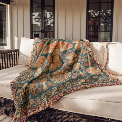Mushroom Woven Blanket