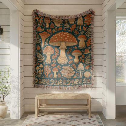 Mushroom Woven Blanket