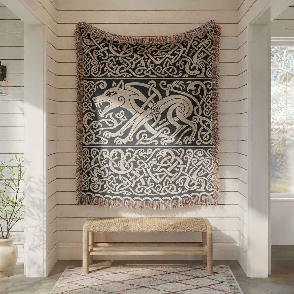 Fenrir Wolf Woven Blanket