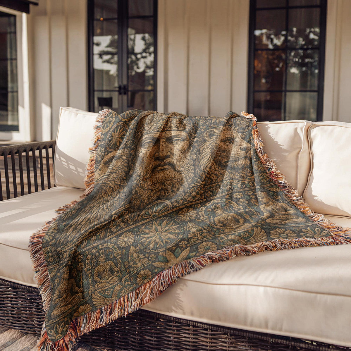Ancient God King Woven Blanket