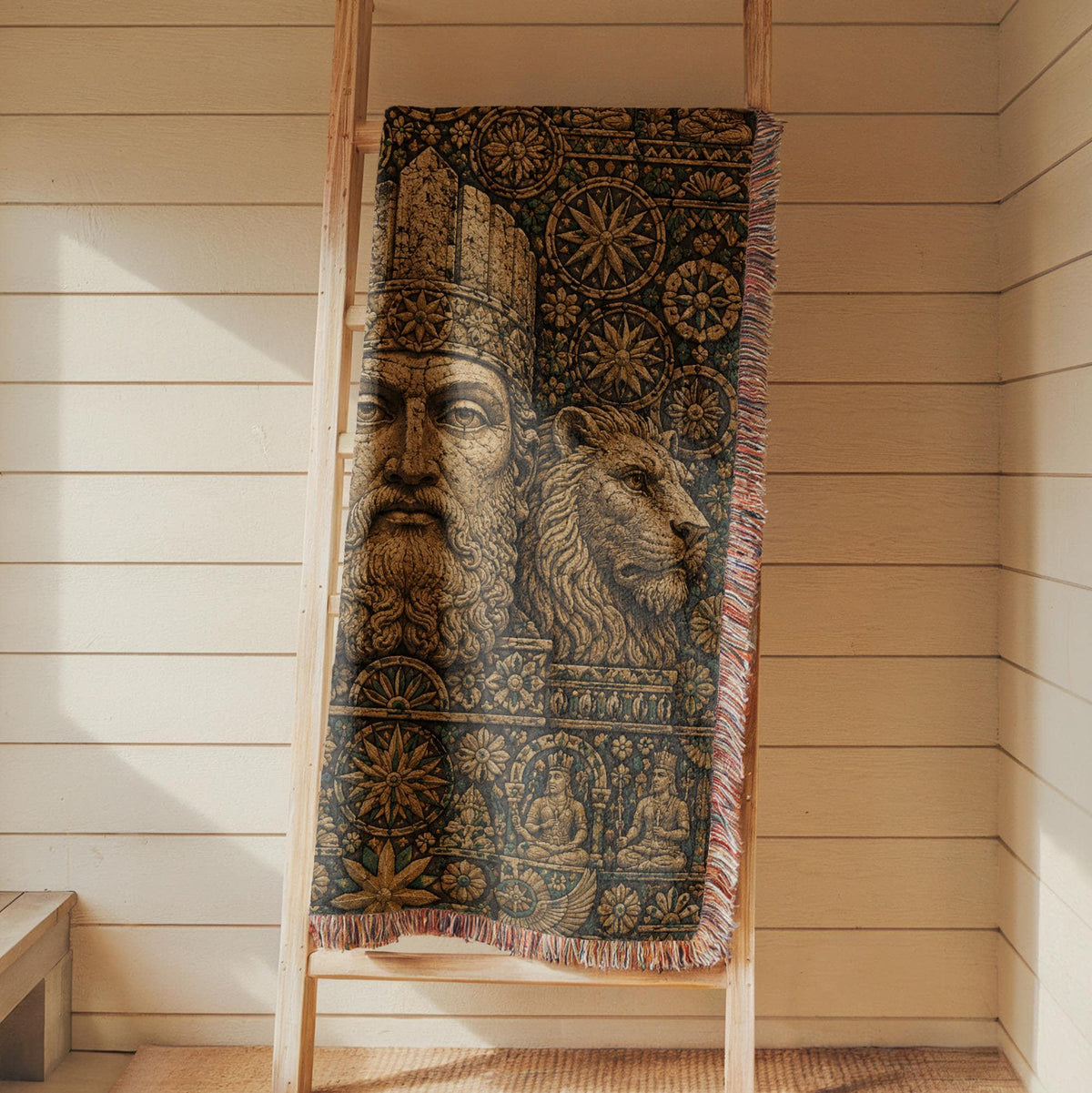 Ancient God King Woven Blanket