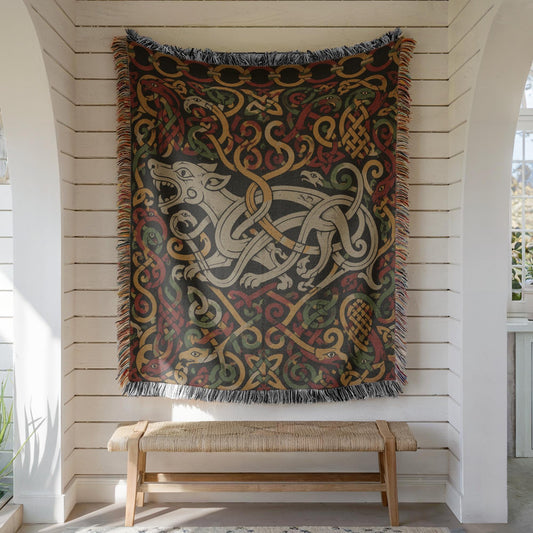 Fenrir Wolf Woven Blanket