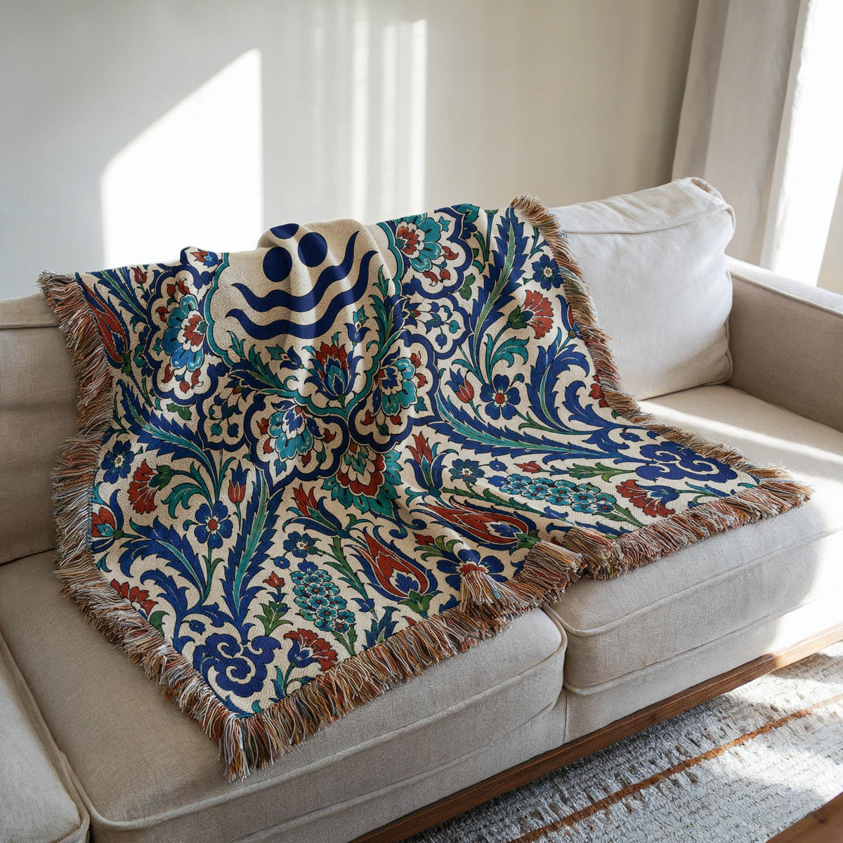 Iznik Chintamani Woven Blanket
