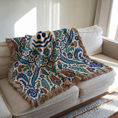 Iznik Chintamani Woven Blanket