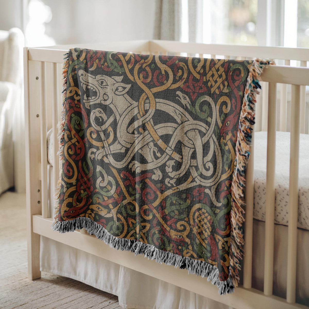 Fenrir Wolf Woven Blanket