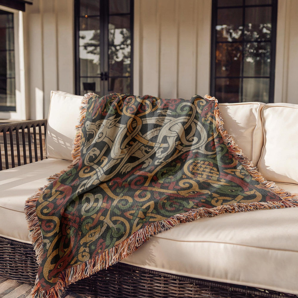 Fenrir Wolf Woven Blanket