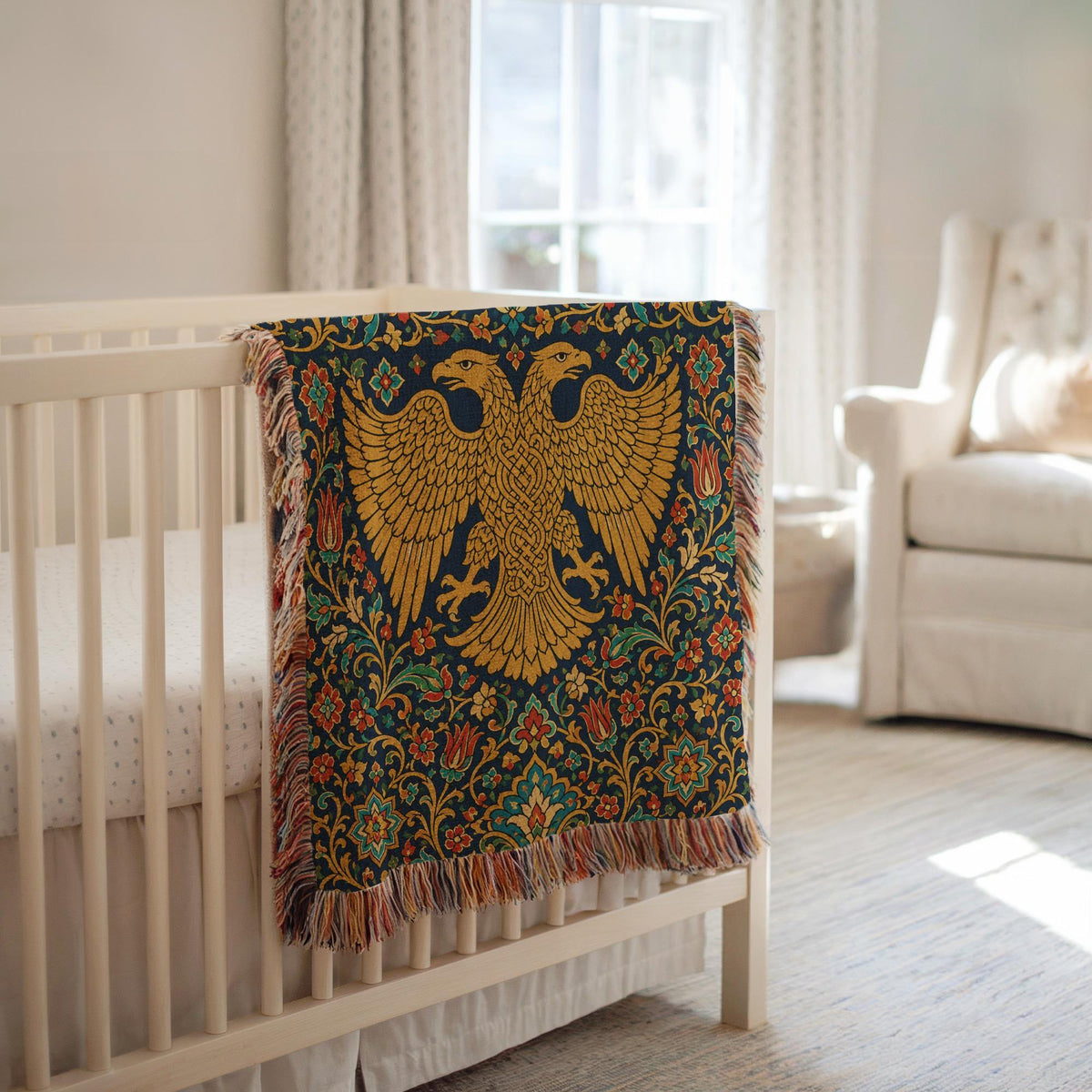 Double Headed Eagle Woven Blanket