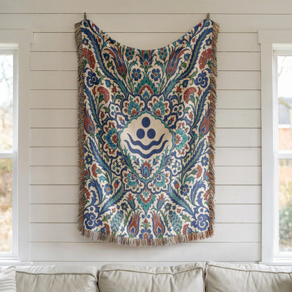Iznik Chintamani Woven Blanket