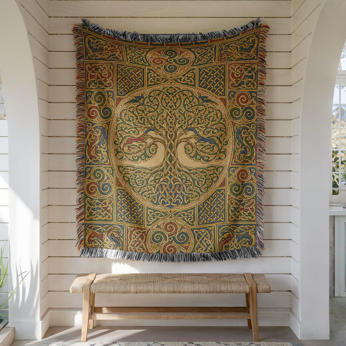 Celtic Tree of Life Woven Blanket