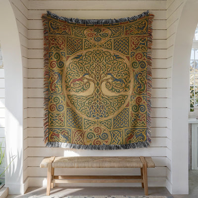 Celtic Tree of Life Woven Blanket