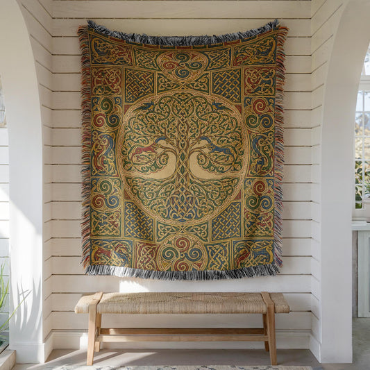 Celtic Tree of Life Woven Blanket