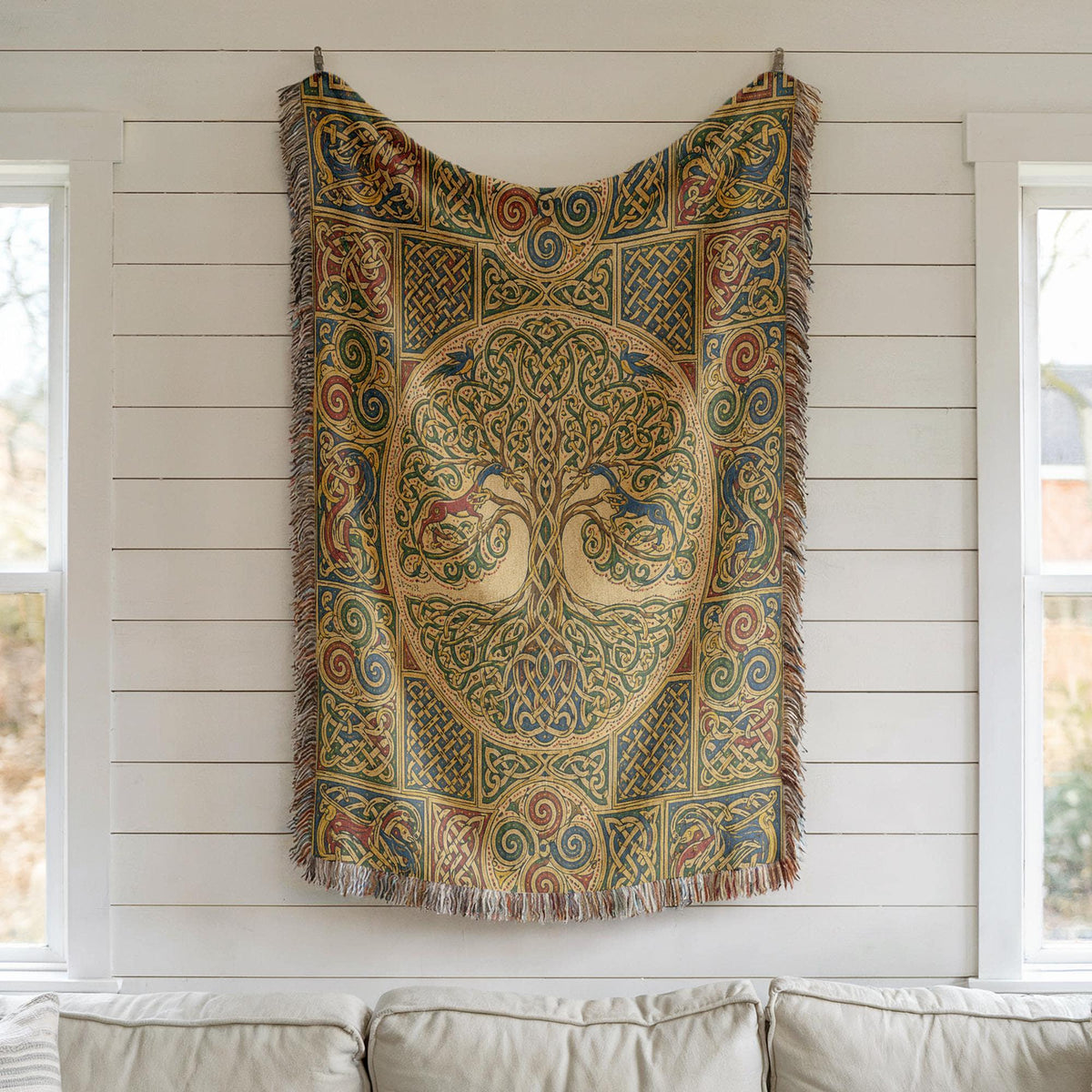 Celtic Tree of Life Woven Blanket