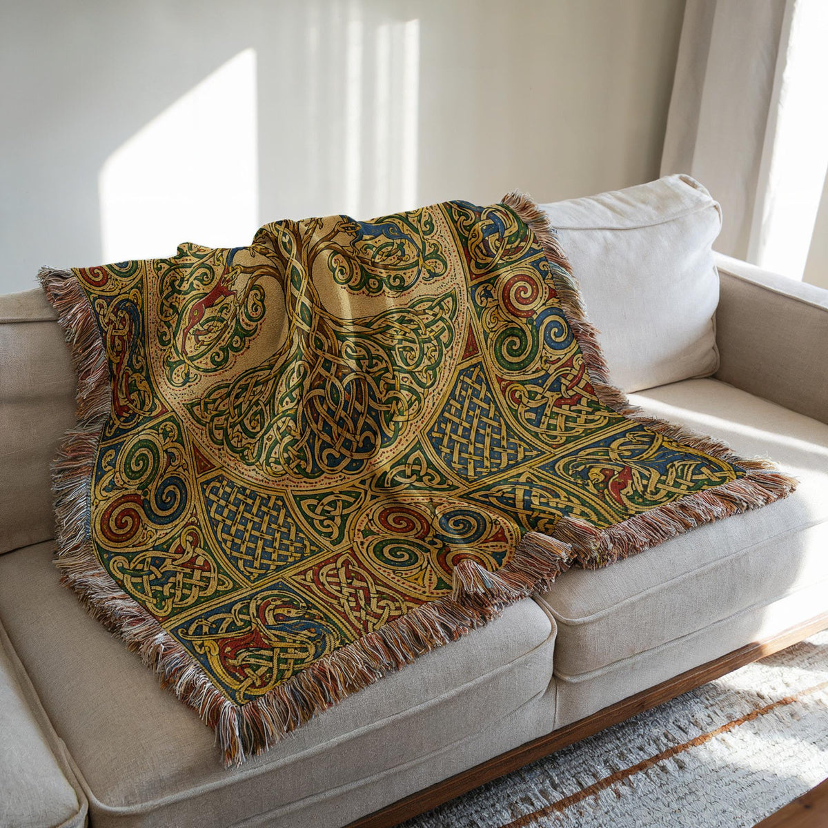 Celtic Tree of Life Woven Blanket