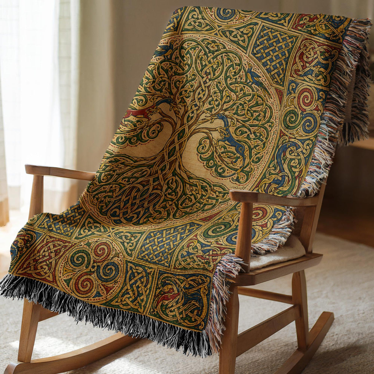 Celtic Tree of Life Woven Blanket