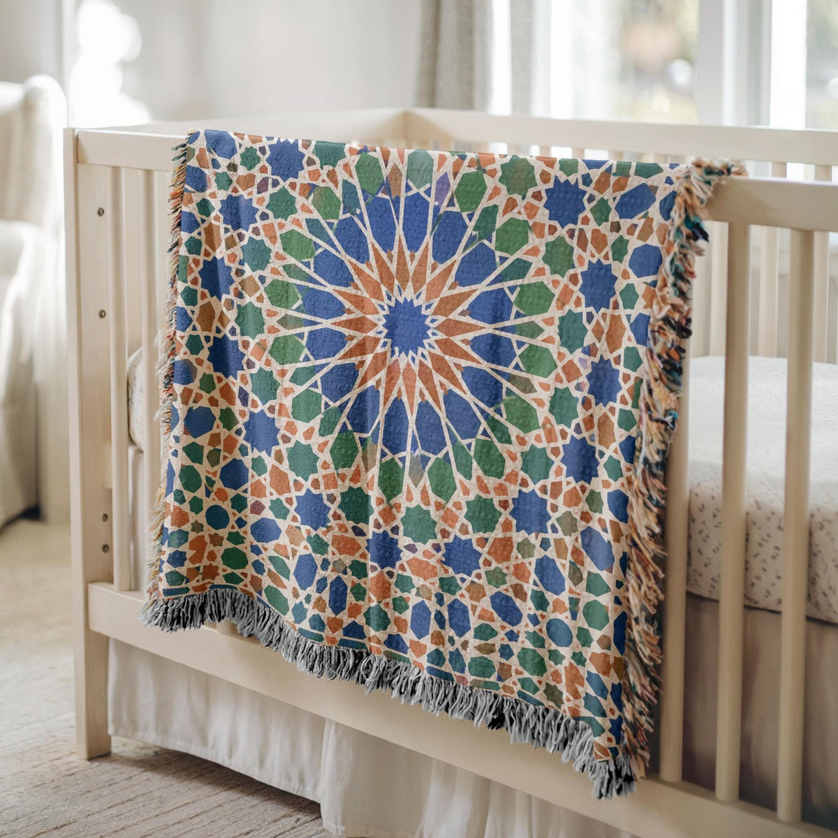 Moroccan Zellij Woven Blanket