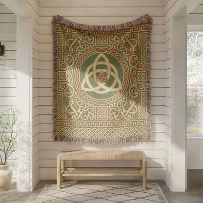 Celtic Triquetra Woven Blanket