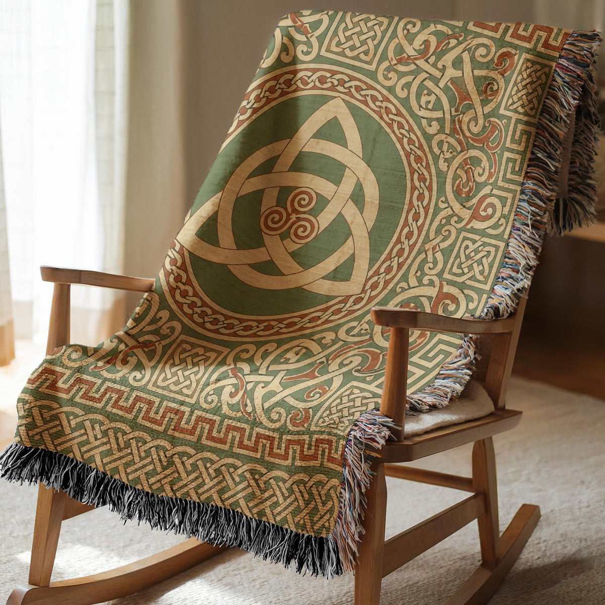 Celtic Triquetra Woven Blanket