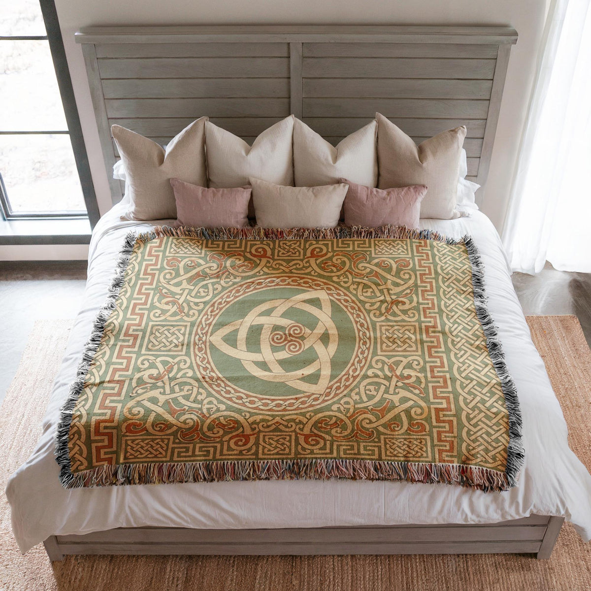 Celtic Triquetra Woven Blanket