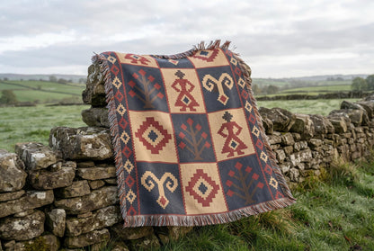 Turkish Kilim Woven Blanket
