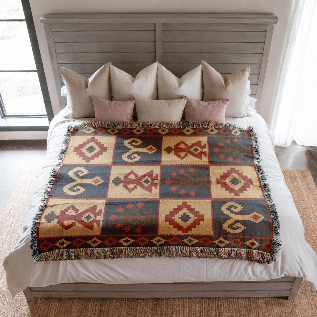 Turkish Kilim Woven Blanket