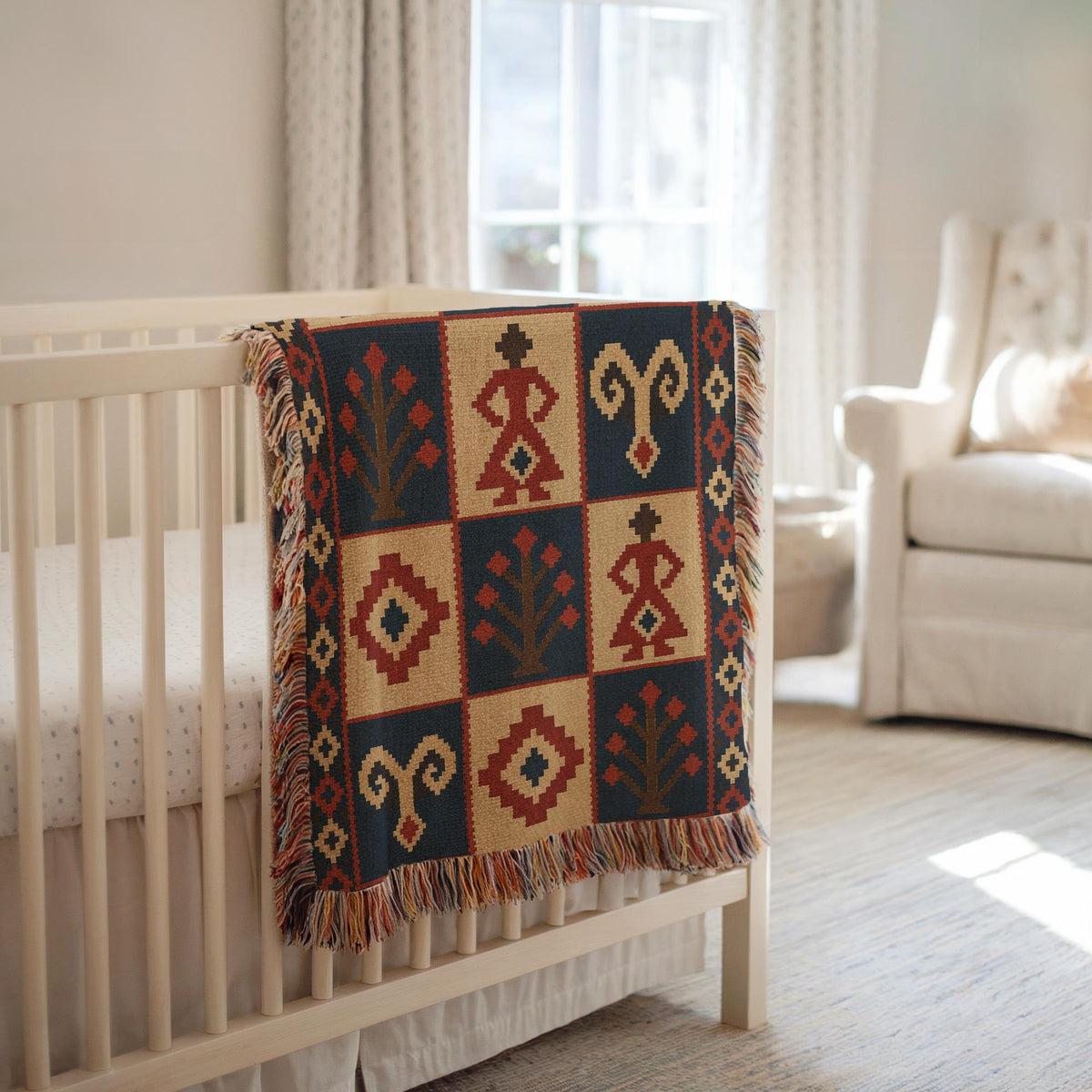 Turkish Kilim Woven Blanket