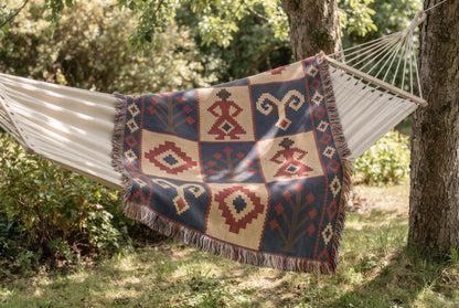 Turkish Kilim Woven Blanket