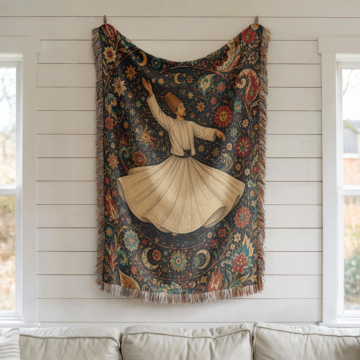 Whirling Dervish Woven Blanket