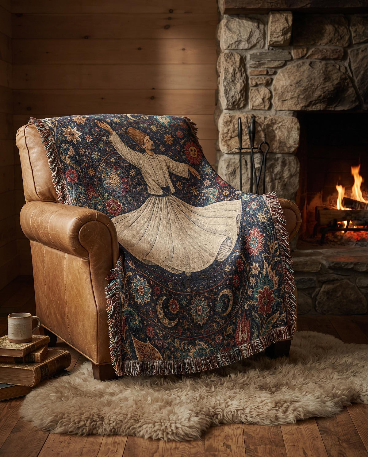 Whirling Dervish Woven Blanket