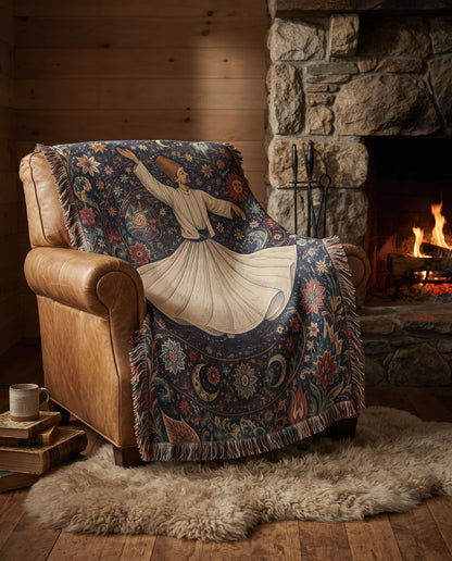 Whirling Dervish Woven Blanket