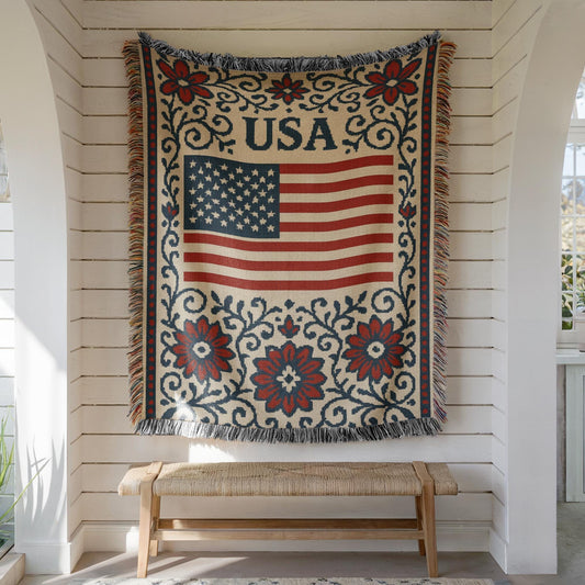United States Woven Blanket