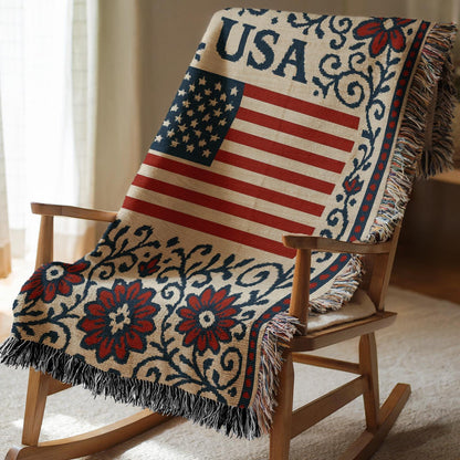 United States Woven Blanket